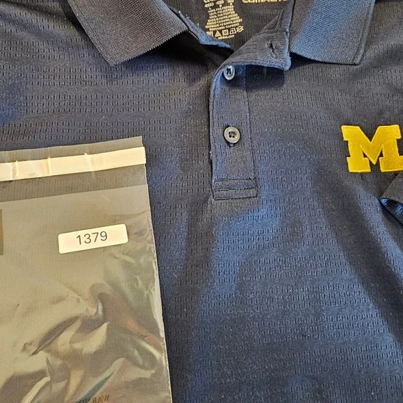 Adidas ClimaLite Michigan Wolverines Polo Shirt Mens Athletic Apparel - Picture 6 of 6